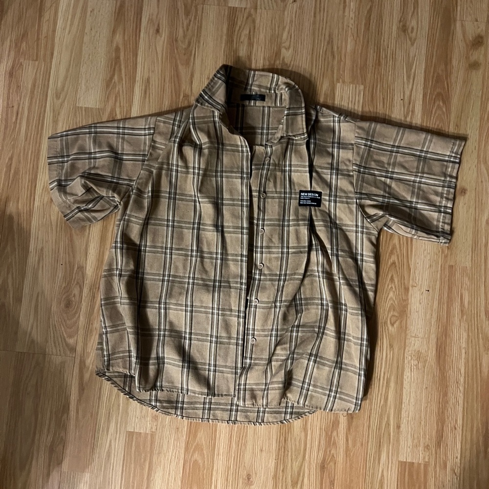 Plaid Short Sleeve Button Down